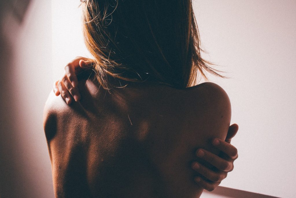 Close-up photo of a women’s back